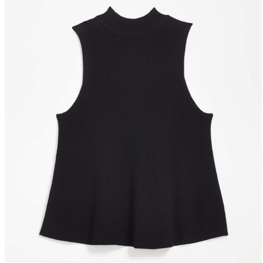 NWT LOFT Mock Neck Swing Sweater Tank Sz M Sleeveless Ribbed